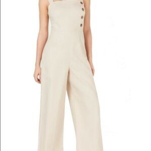 Fishbowl Beige Linen Blend Jumpsuit